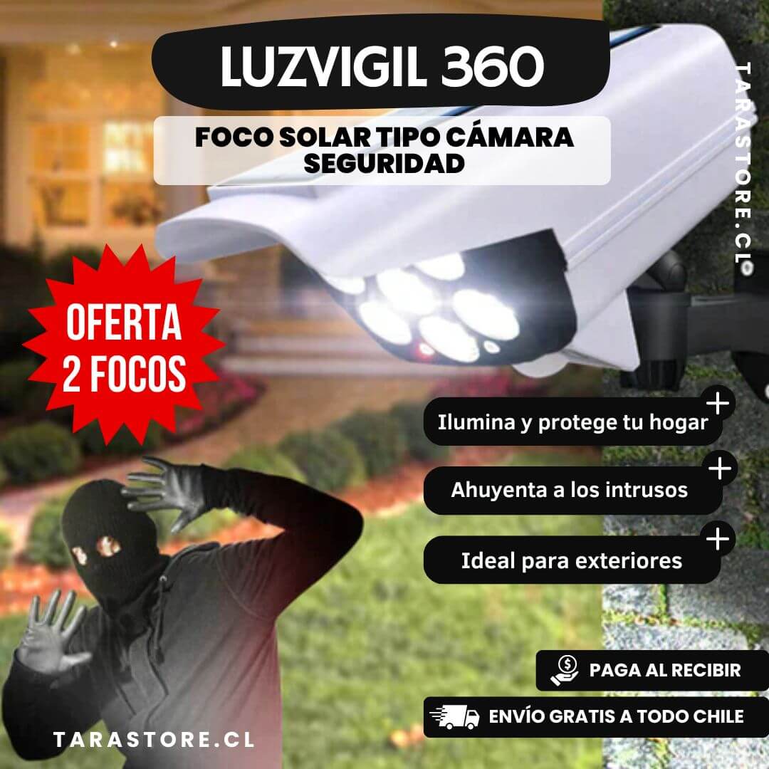 Promo 2 Focos solar tipo cámara de Seguridad