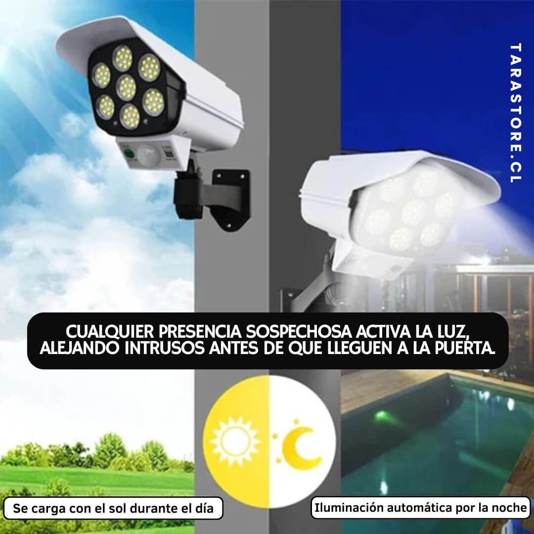 Promo 2 Focos solar tipo cámara de Seguridad