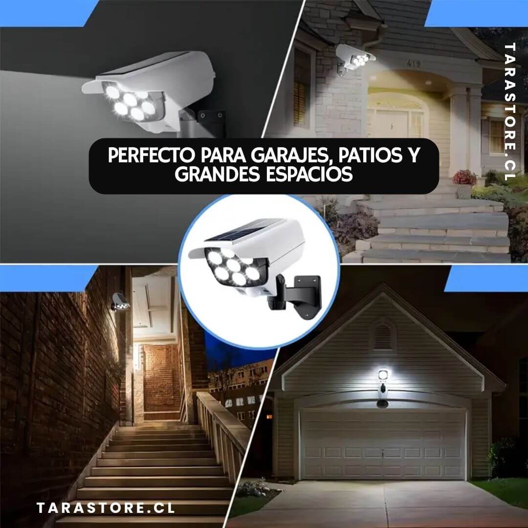 Promo 2 Focos solar tipo cámara de Seguridad