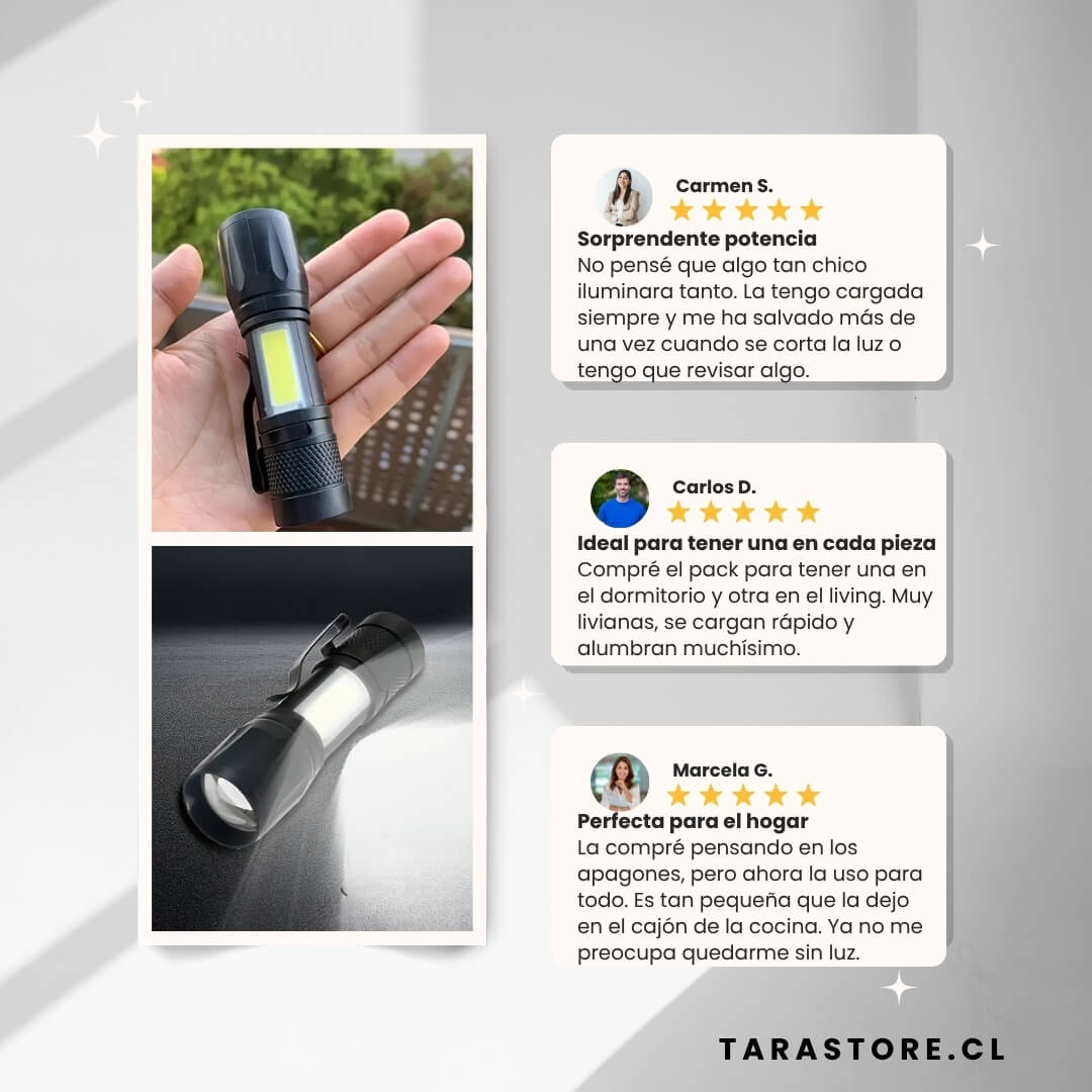 Promo 2 Mini Linternas Led - Ideal Para Emergencias y Cortes de Luz