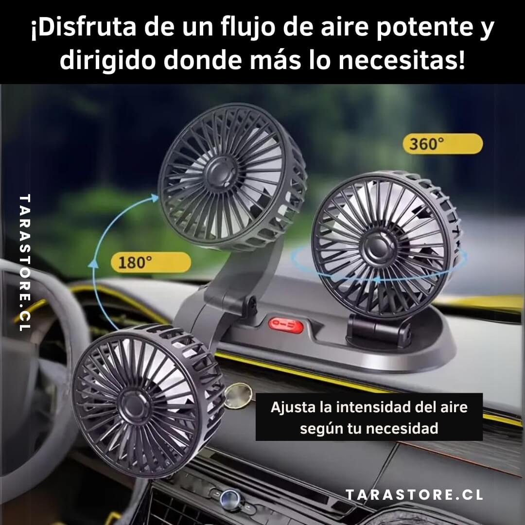 Ventilador de Auto Doble Cabezal