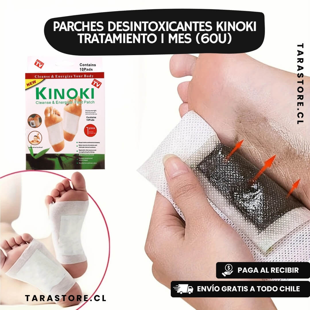 Parches Desintoxicantes Kinoki Tratamiento Completo 1 Mes (60 Parches)