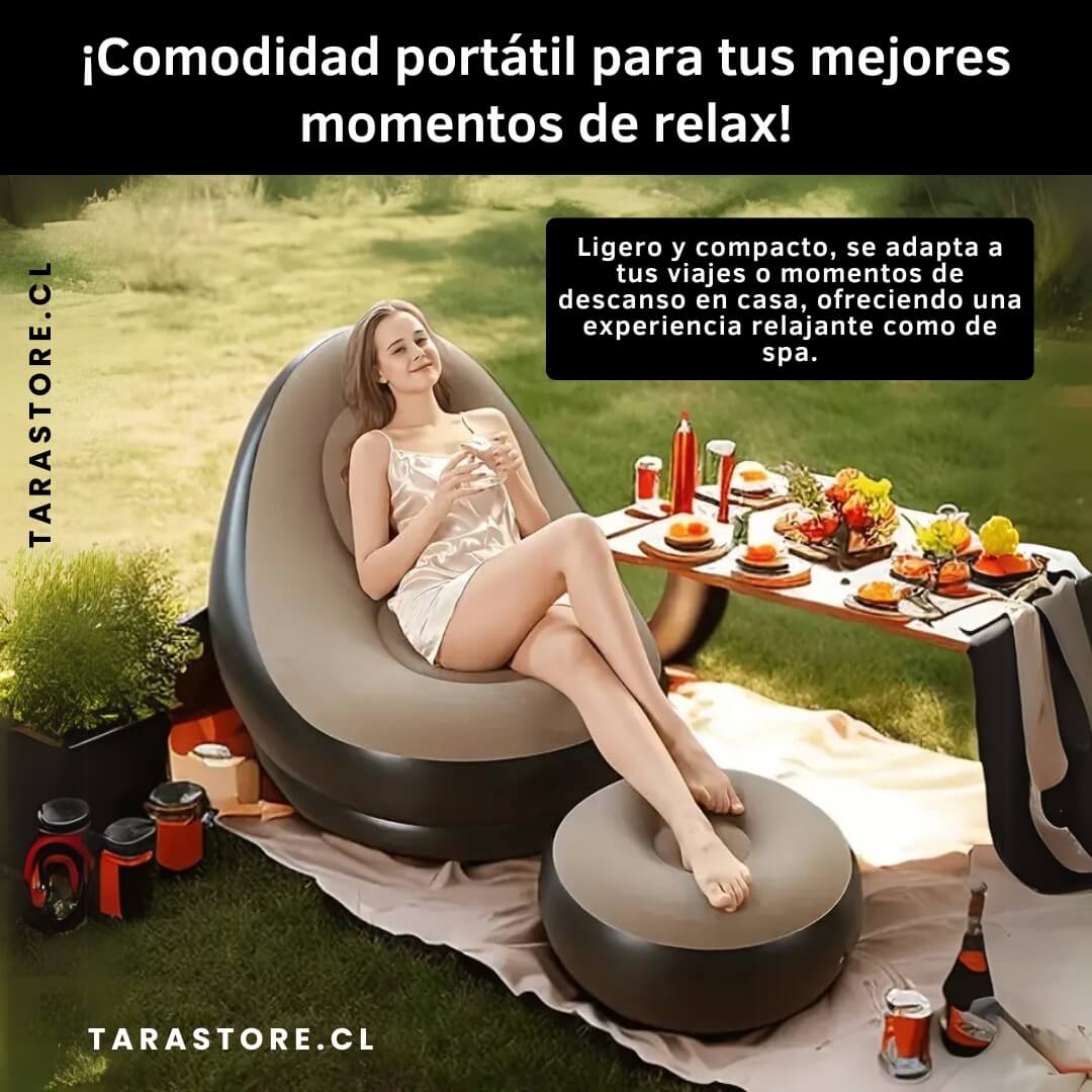 Pack Descanso Sofá y Reposa Pies Inflable