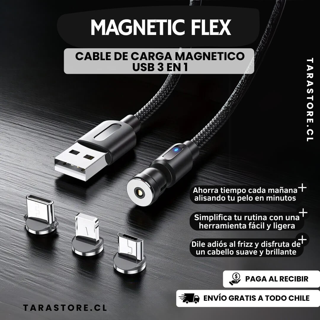 Cable de Carga Magnético 3 en 1