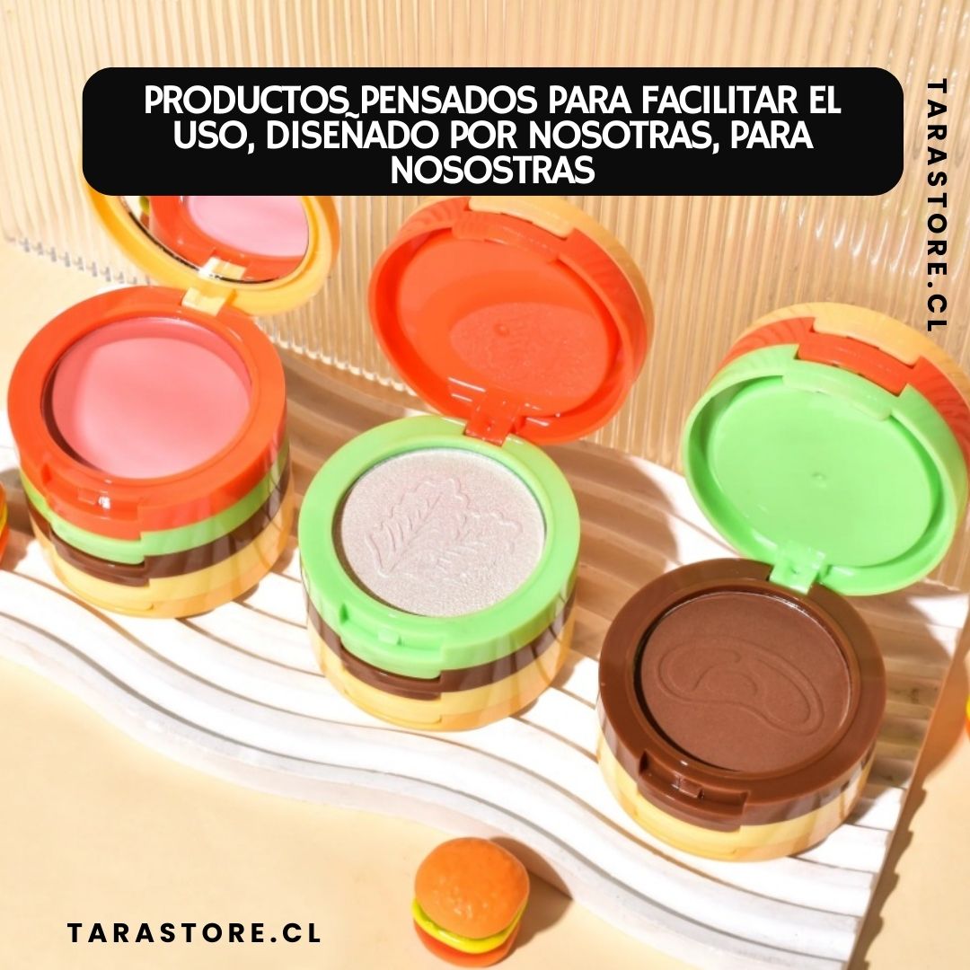 Paleta de Maquillaje 5 en 1 Diseño Hamburguesa