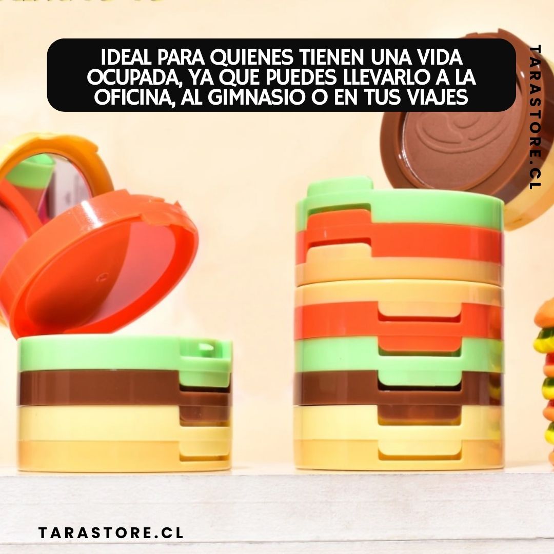 Paleta de Maquillaje 5 en 1 Diseño Hamburguesa