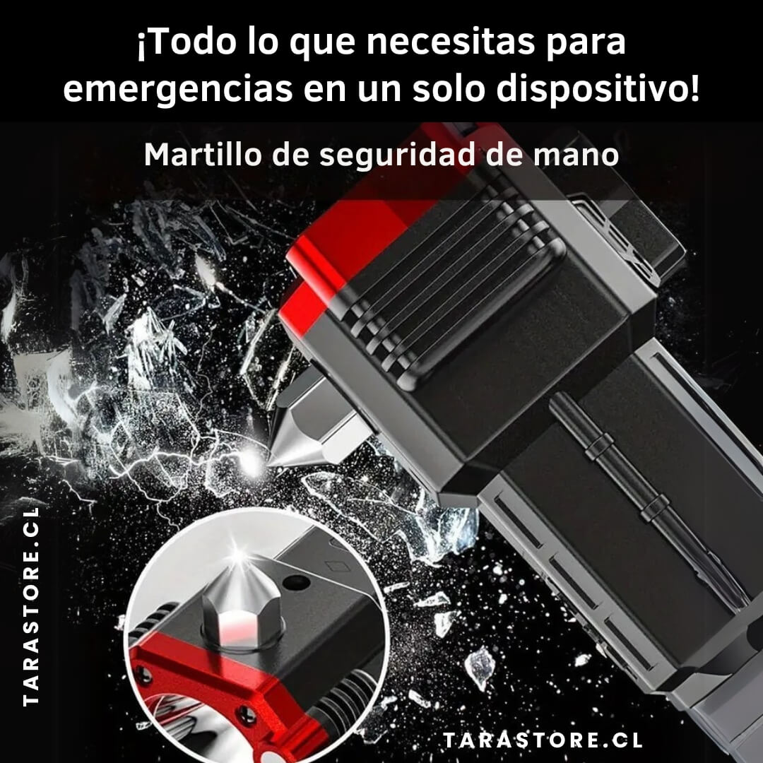 Linterna Martillo LED Táctica 4 en 1