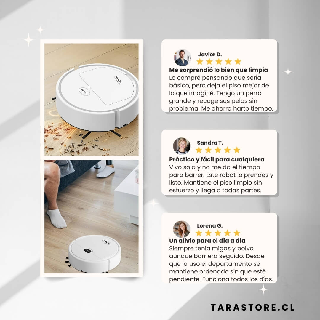 Aspiradora Robot Inteligente - Piso Limpio y Reluciente En Minutos
