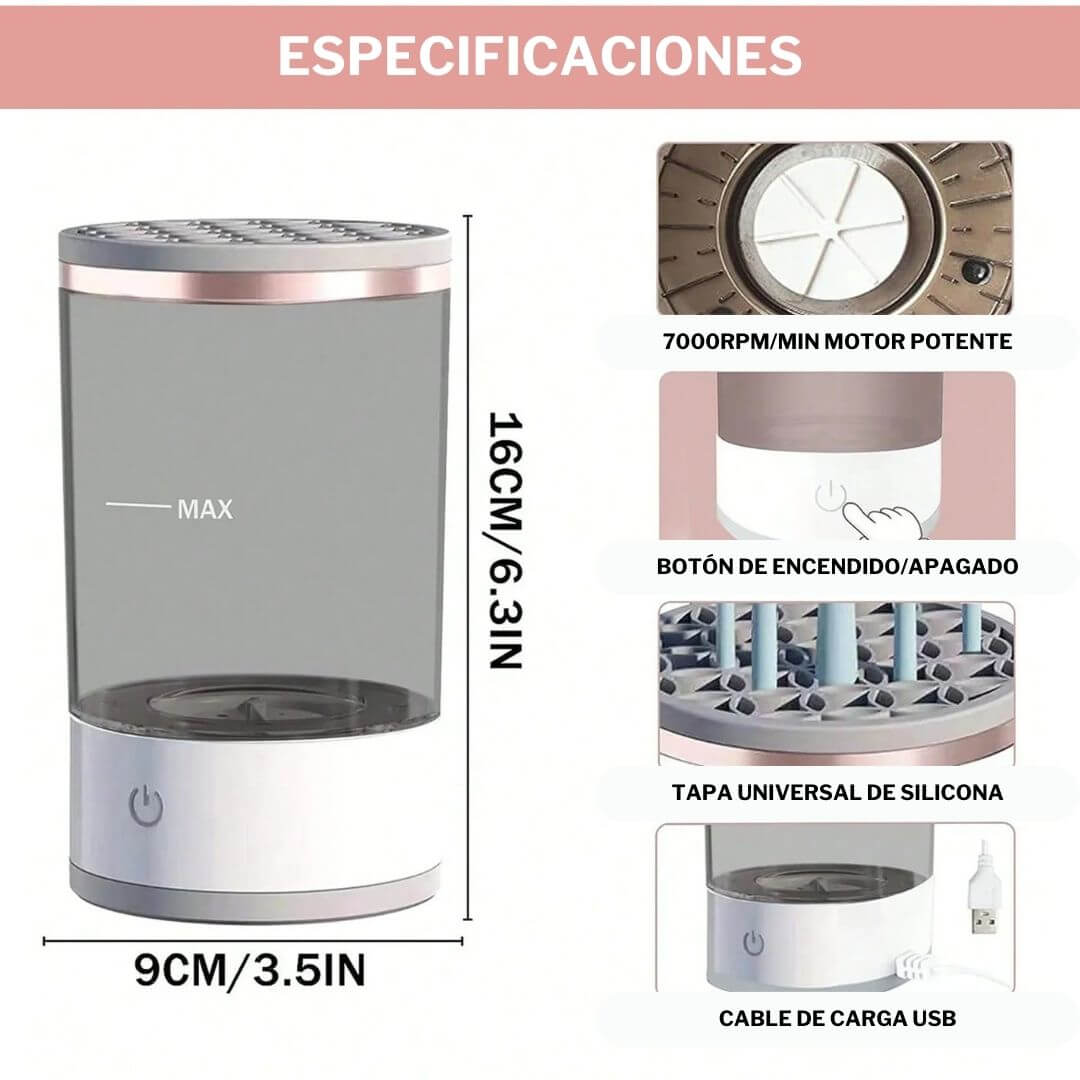 SpeedBrush - LIMPIADOR DE BROCHAS DE MAQUILLAJE