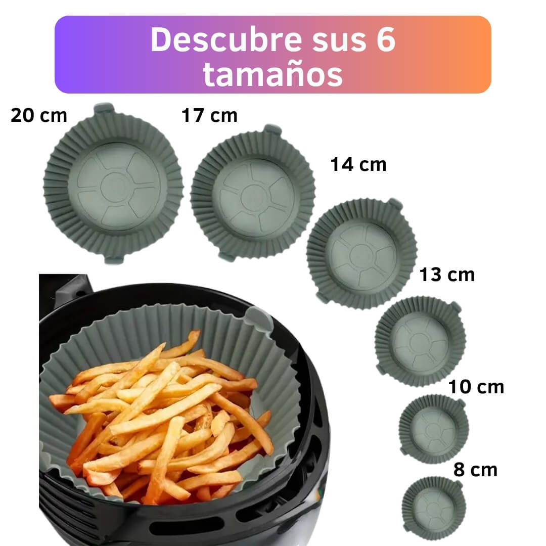 AirBake - 6 Moldes de Silicona para Freidora