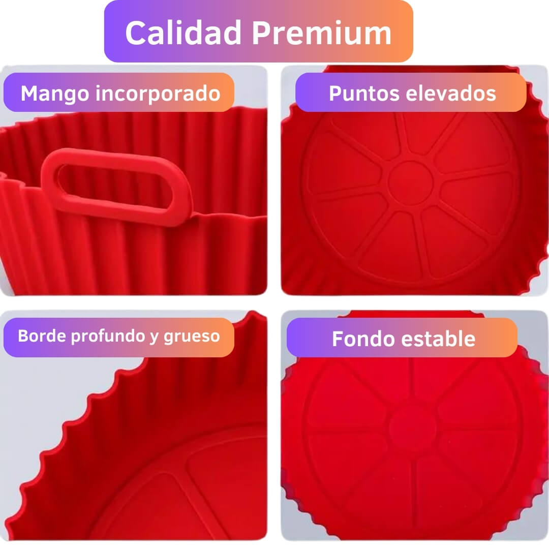 AirBake - 6 Moldes de Silicona para Freidora