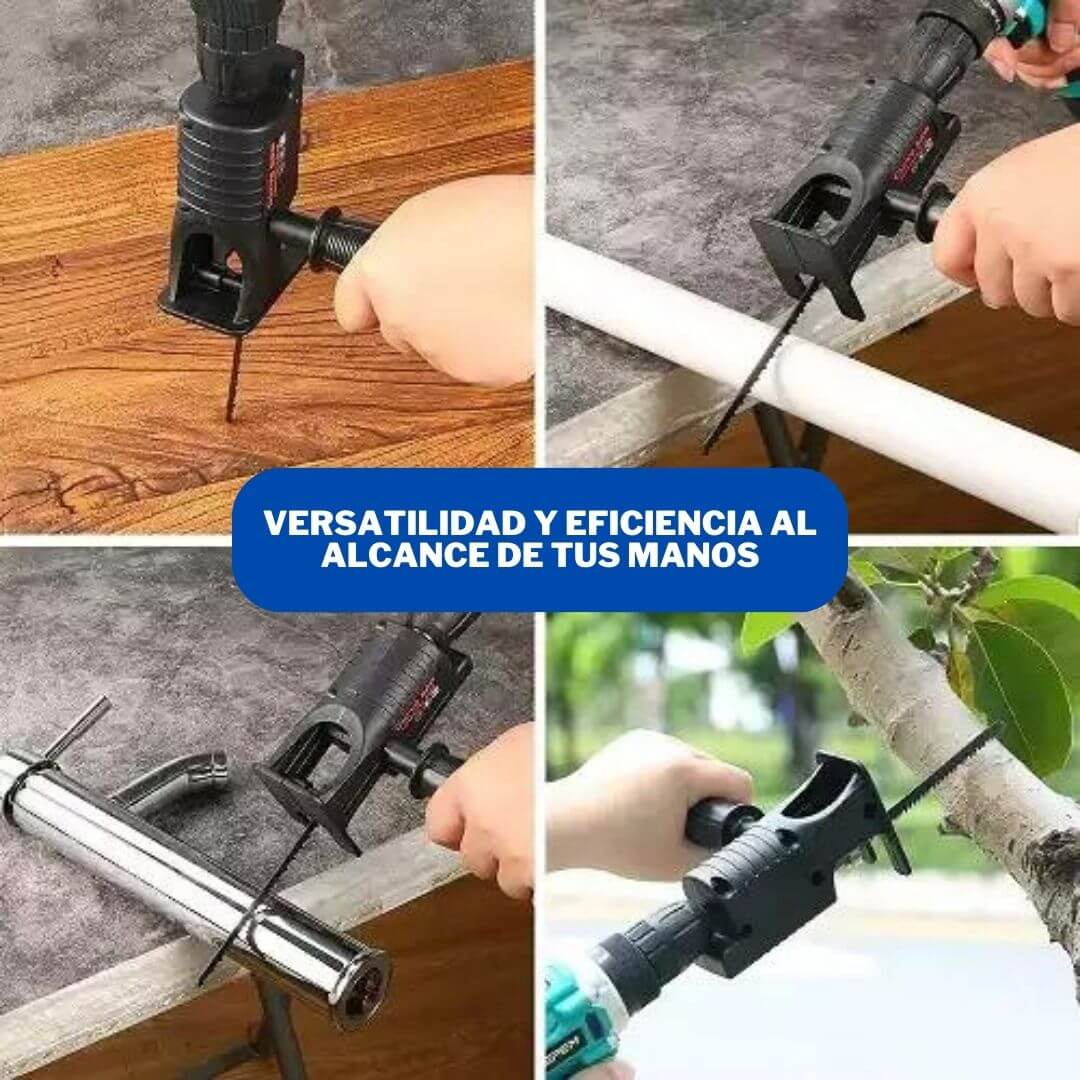 Adaptador Sierra Eléctrica para taladro + 3 hojas alemanas de regalo 🎁