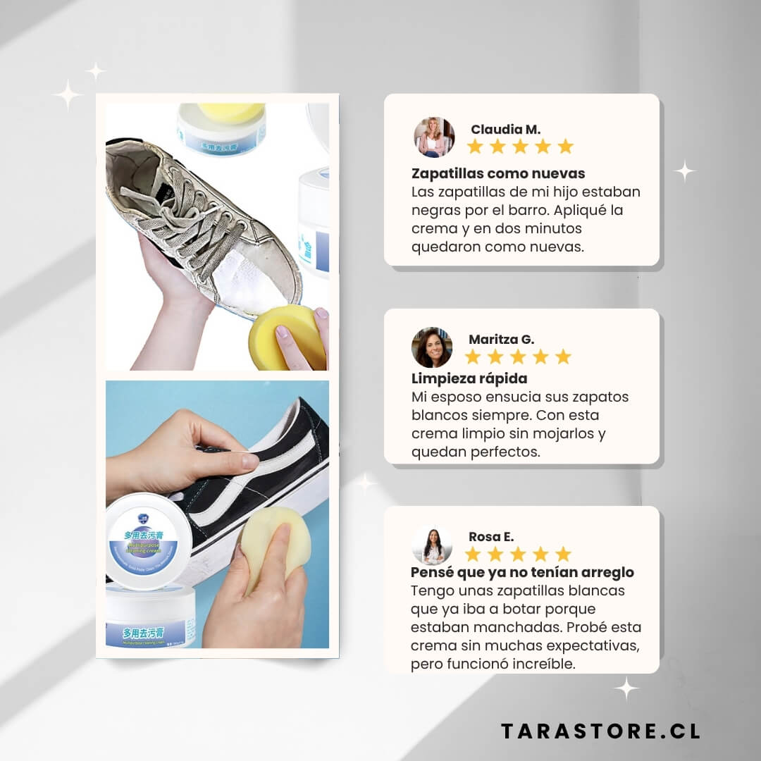 Promo 2 Cremas Limpiadoras de Zapatillas y Zapatos Blancos