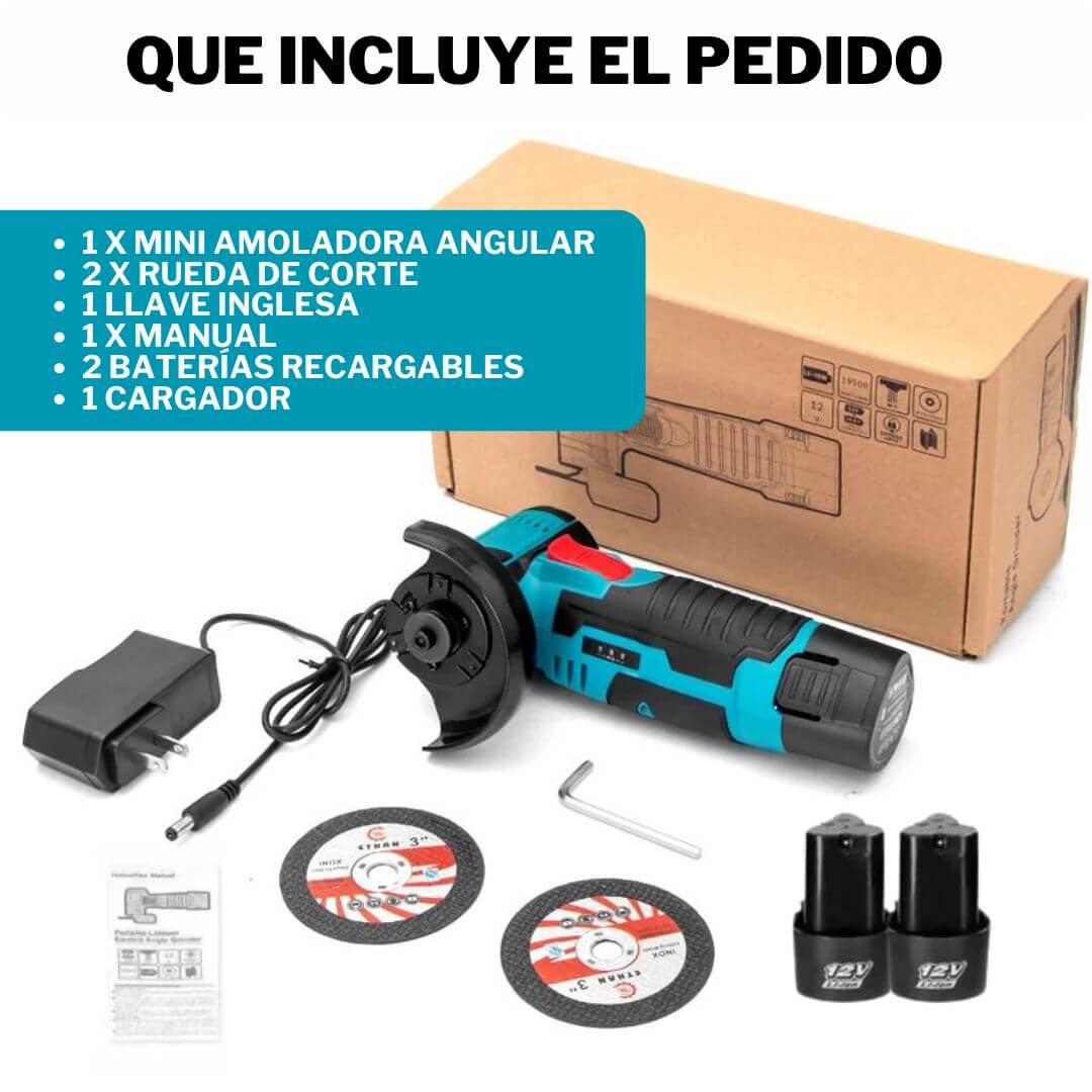 PROGRIND - MINI AMOLADORA ANGULAR INALÁMBRICA