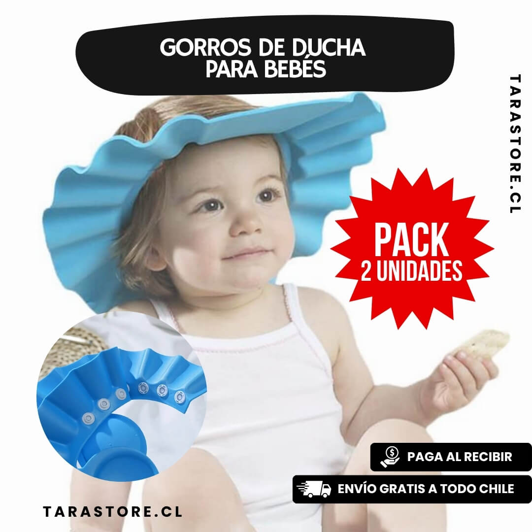 Pack 2 Gorros de Ducha para Bebes