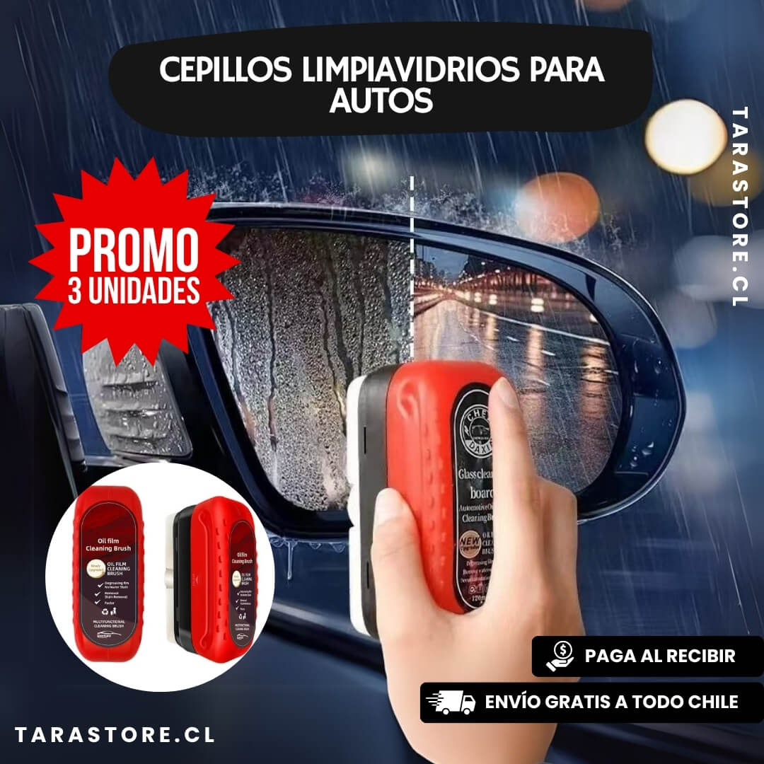 Promo 3 Cepillos de Limpieza Vidrios Empañados Para Autos