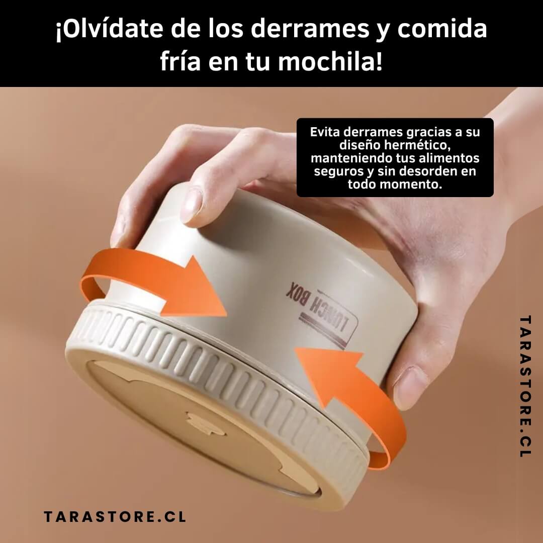 Lonchera Acero Inoxidable 2 En 1 + Bolso