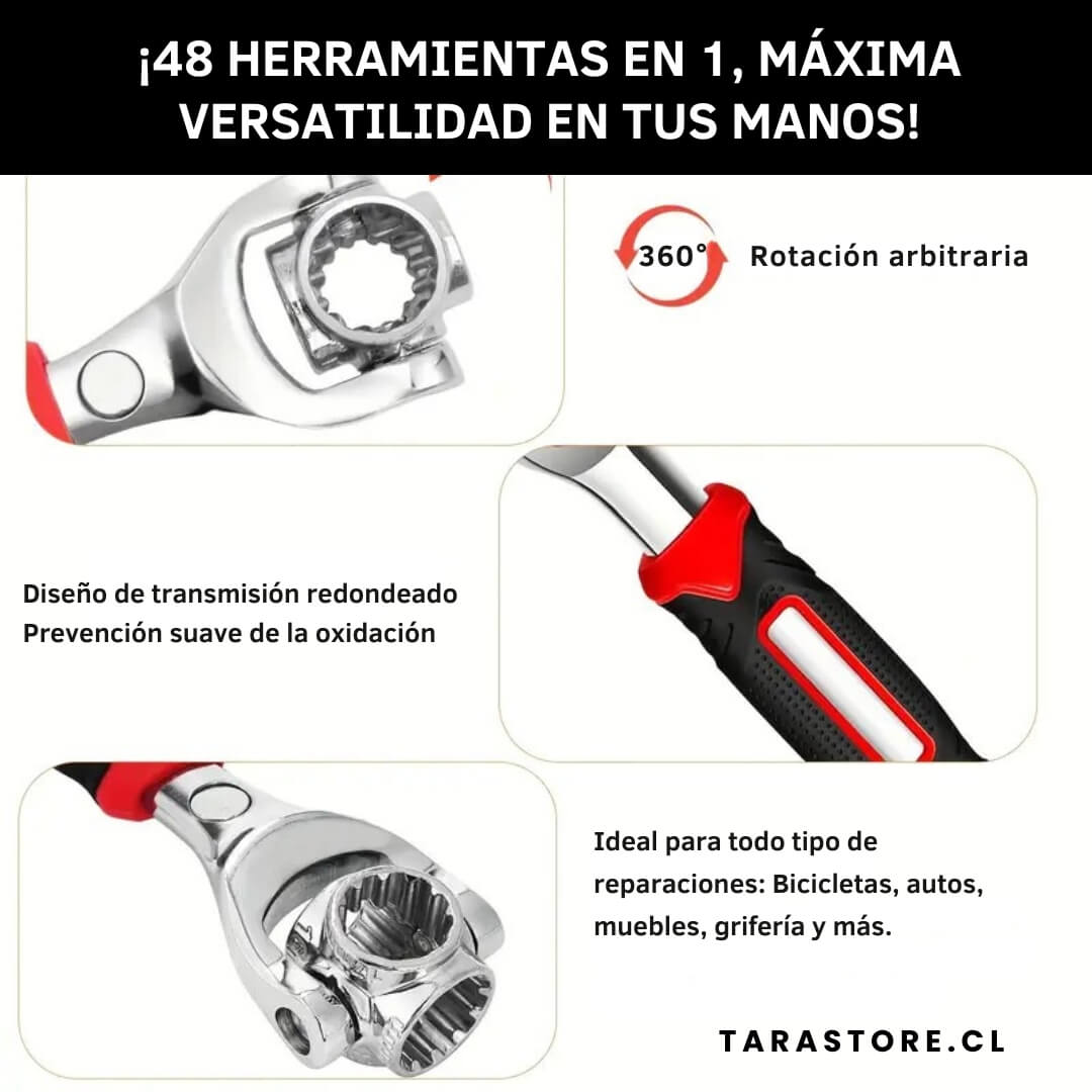 Llave De Mano Gasfitería 48 en 1