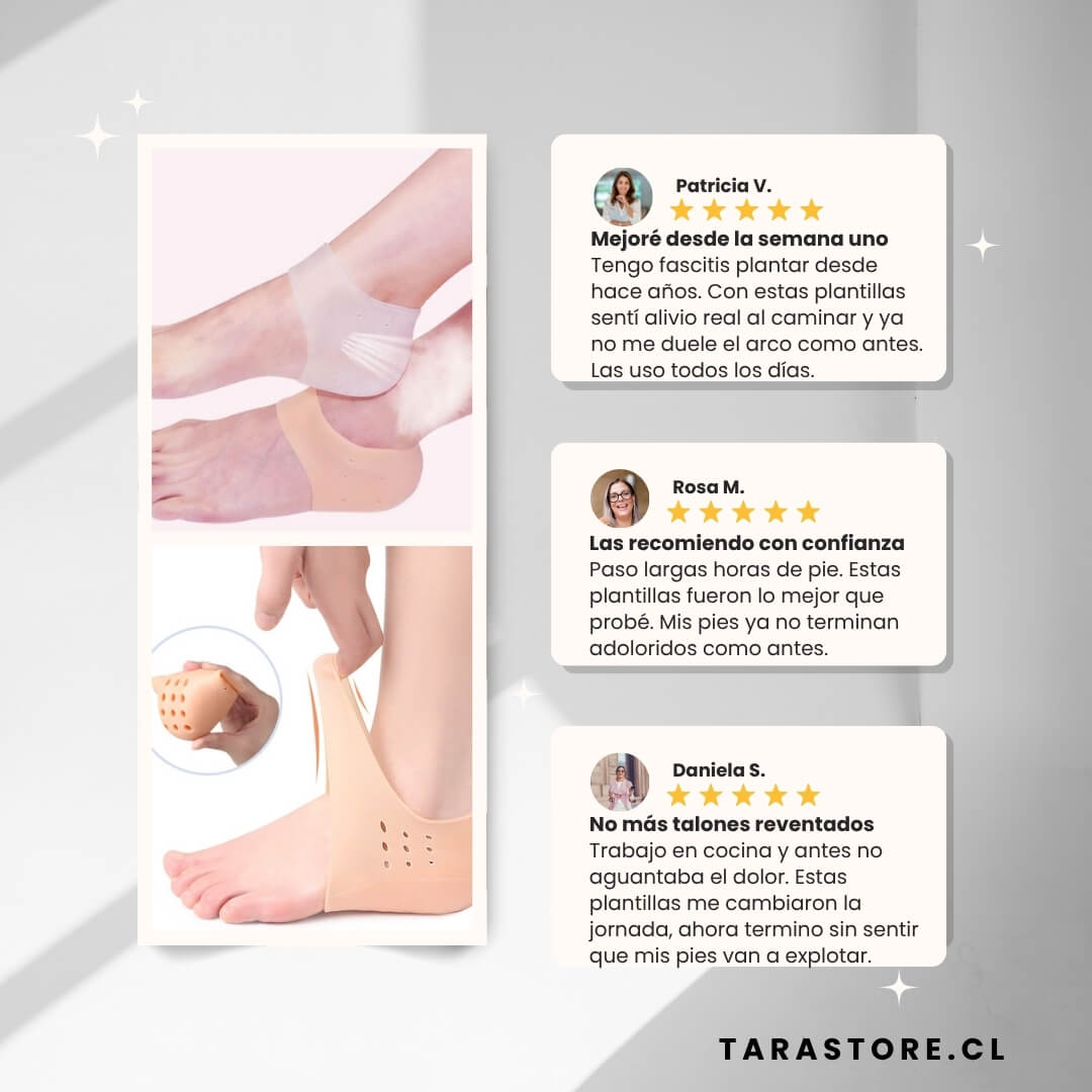 Plantillas Talón | Alivia el dolor, protege tus pies y camina con total comodidad