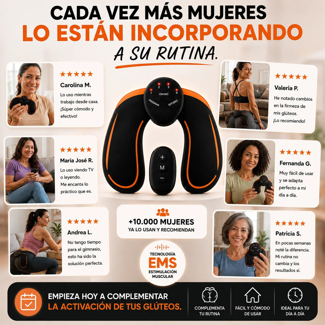 Estimulador Muscular Pompas Más Firmes y Levantadas