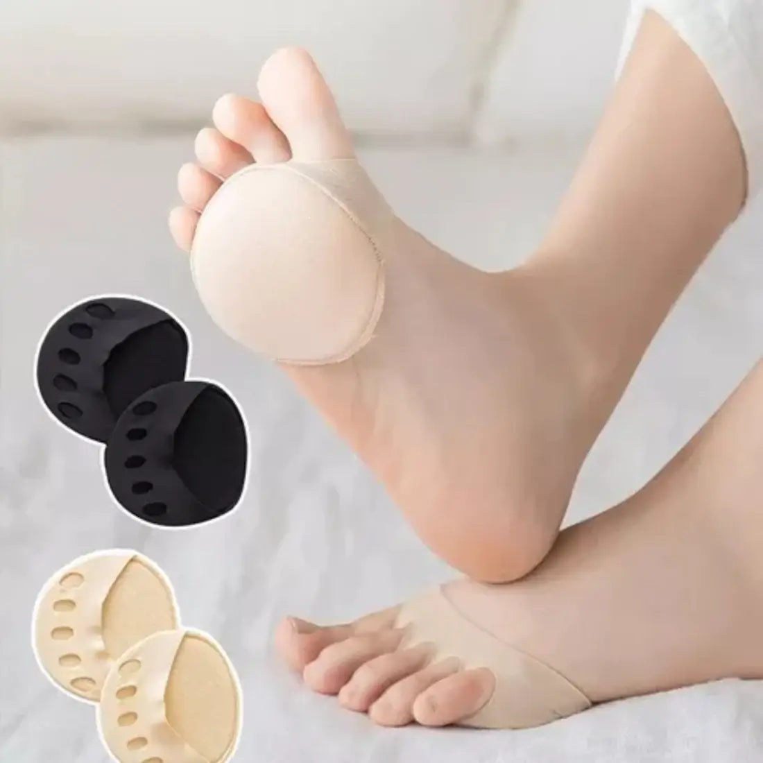 2 PACKS BeeComfort (beige y negro) - Almohadillas para pies