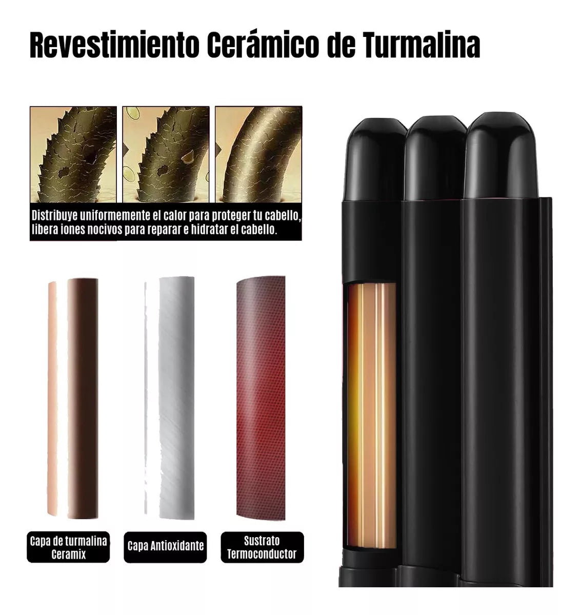 MEGA STYLE ™ Ondulador Rizador De Pelo Profesional