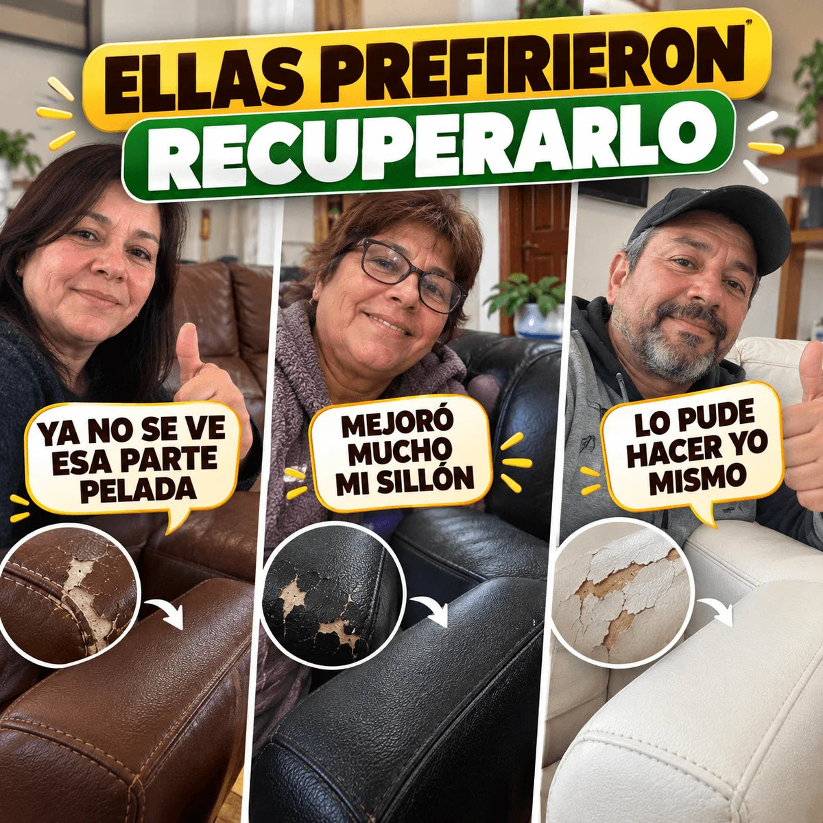 Rollo Autoadhesivo de Cuero 100x50 cm - Repara Muebles dañados, pelados o envejecidos