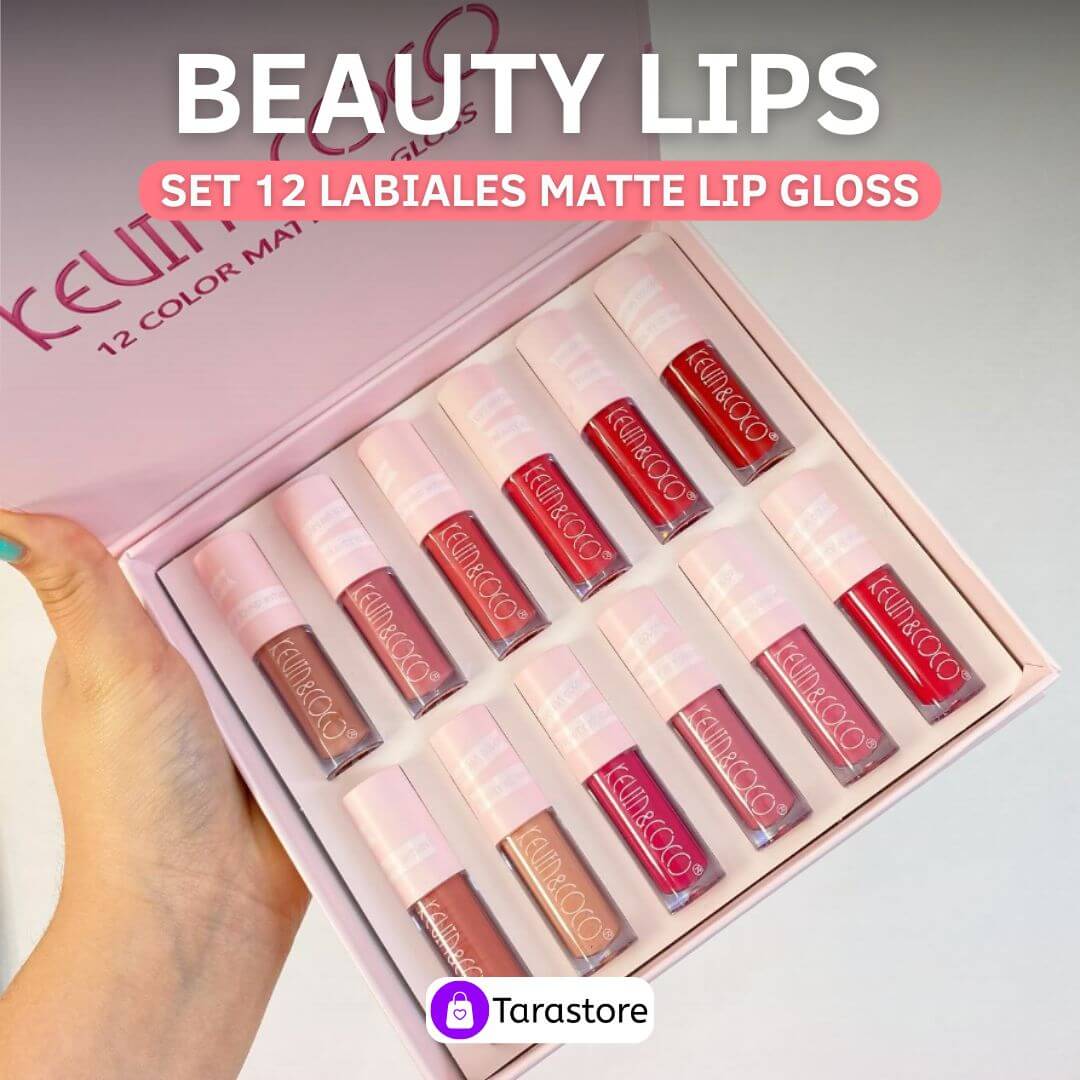 BEAUTY LIPS - SET 12 LABIALES MATTE LIP GLOSS