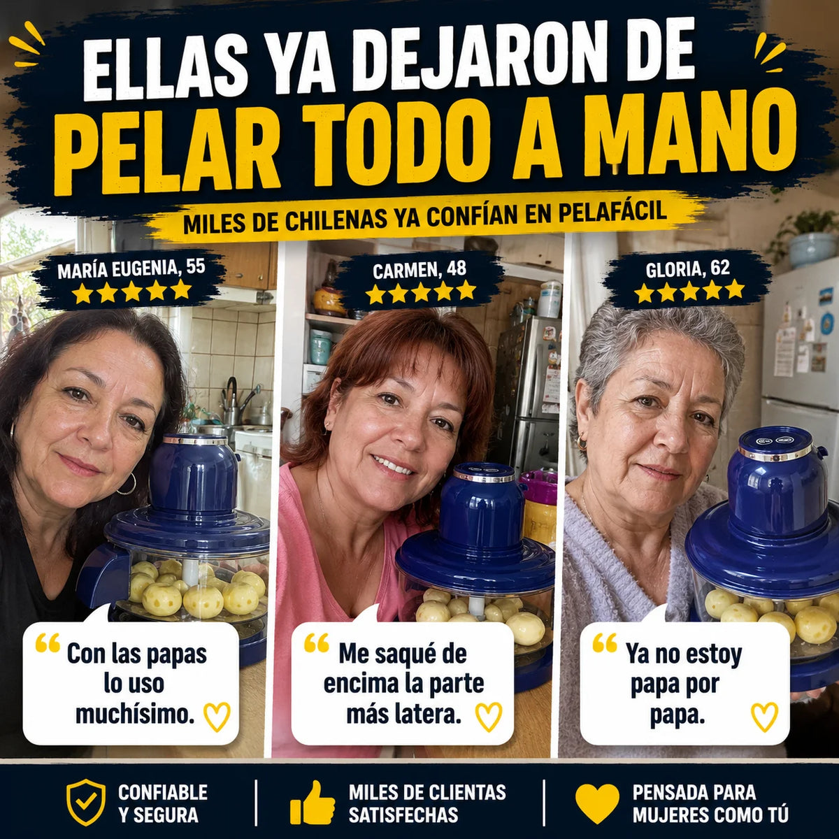 PelaFácil — Pelador Eléctrico de Papas y Ajo, No Más Papa por Papa