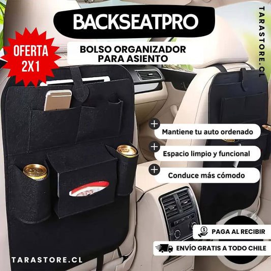 Organizador Para Asiento Color Negro ¡2x1!