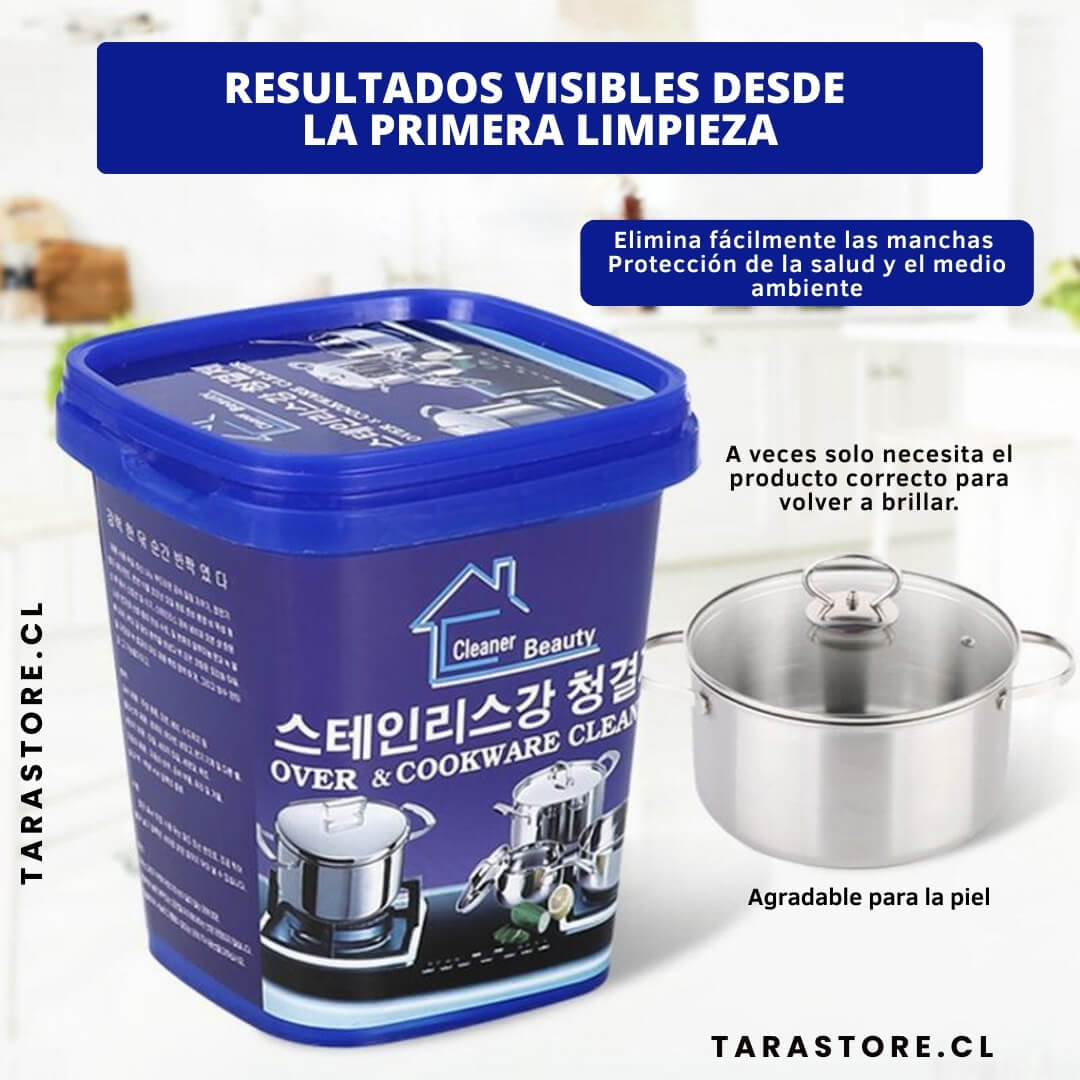 Pack 3 Pastas Limpia Ollas, Encimeras, Hornos, Campanas - Adiós Manchas y Óxido en la Cocina
