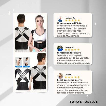 Corrector Postura Ortopédico | Alivia dolor espalda, lumbar y corrige mala postura