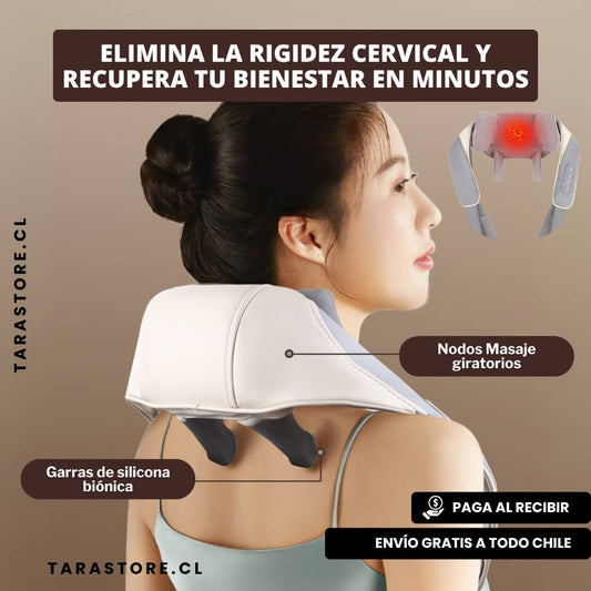 Masajeador de Cuello Alivia Dolor Cervical y Estrés