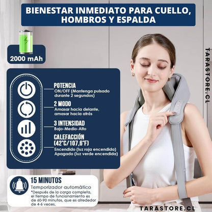 Masajeador de Cuello Alivia Dolor Cervical y Estrés