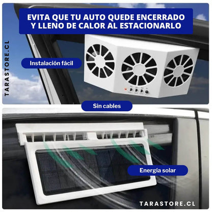 Ventilador Solar Para Vehículos - Interior libre del calor y malos olores