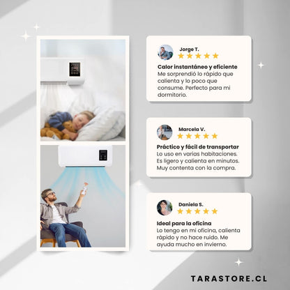 Calefactor Tipo Aire Acondicionado Fácil de Usar - Para Frío y Calor