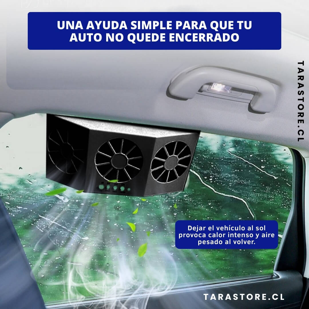 Ventilador Solar Para Vehículos - Interior libre del calor y malos olores