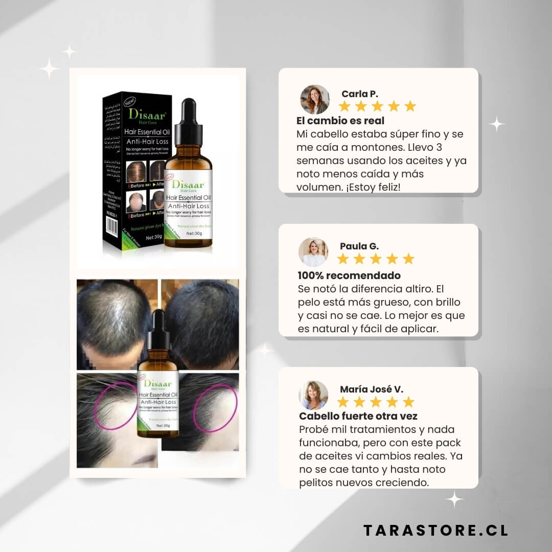 Pack 2 Aceites Tratamiento Anti Caida Recupera y Fortalece tu Cabello