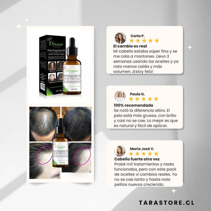 Pack 2 Aceites Tratamiento Anti Caida Recupera y Fortalece tu Cabello