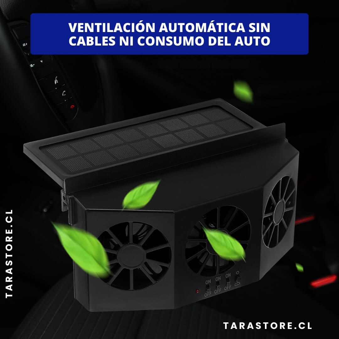 Ventilador Solar Para Vehículos - Interior libre del calor y malos olores