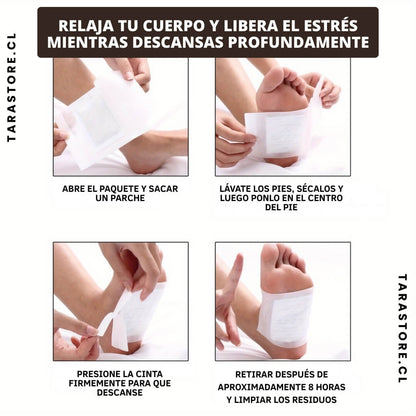 100 Parches Desintoxicantes Kinoki Tratamiento Completo Terapia de relajación y liberación del estrés