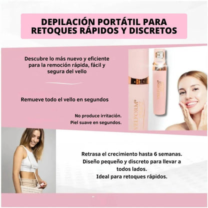 Epilwiz Depiladora Portatil Vello Facial Tecnología Europea - Elimina el vello de raíz
