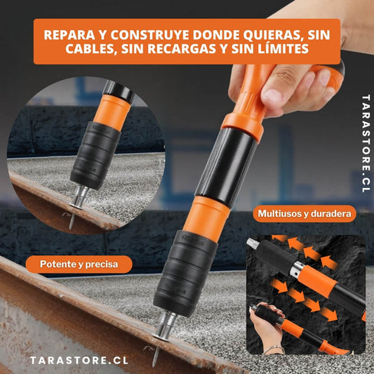 Clavadora Fijación Sobre Superficies Duras y Firmes. Incluye 100 Clavos