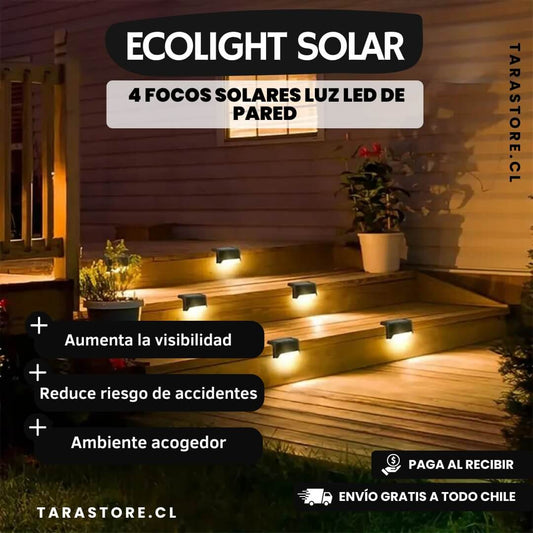 Pack 4 Focos Solares Led Para Exteriores