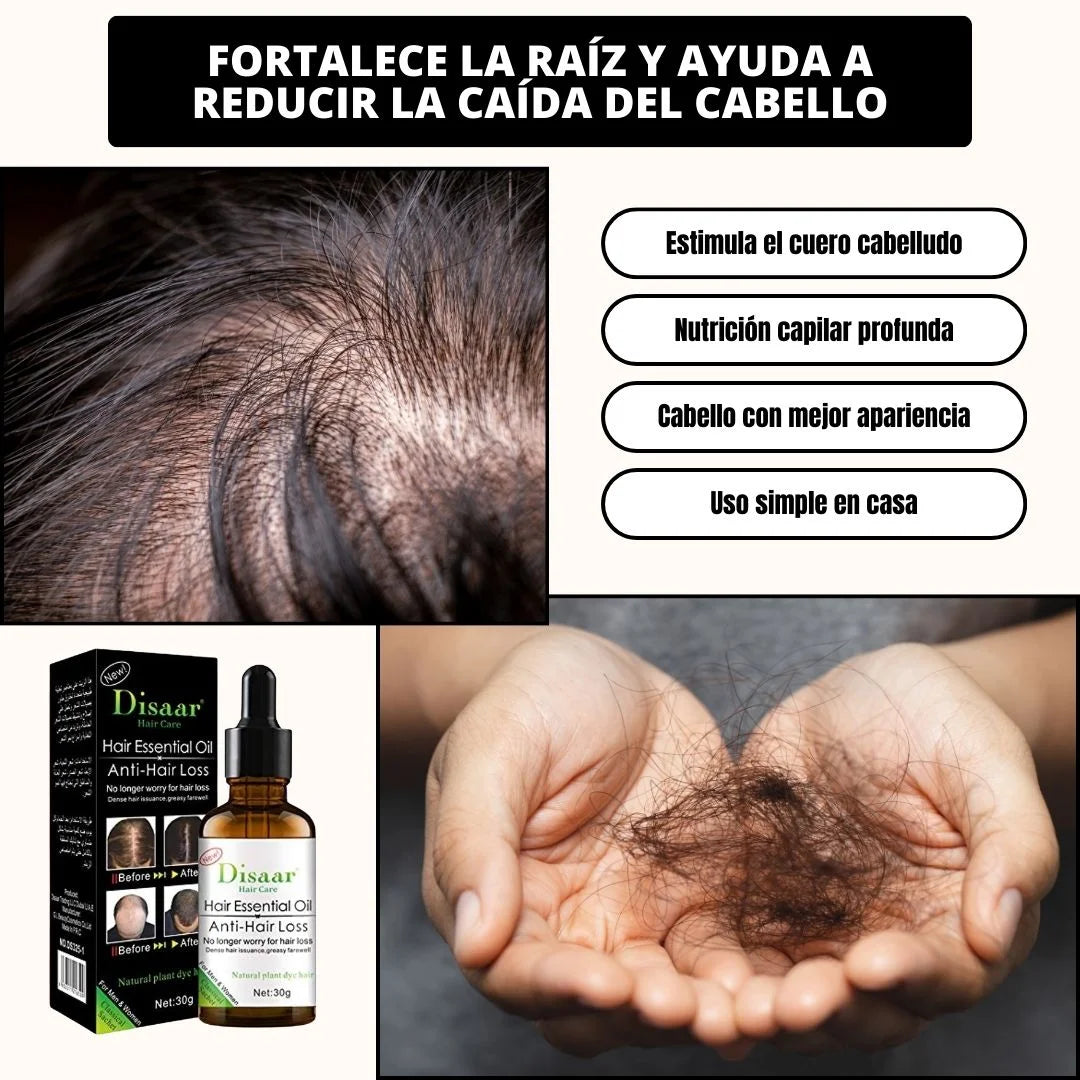 Aceite Anti Caída De Cuero Cabelludo - Fortalece y fomenta el crecimiento