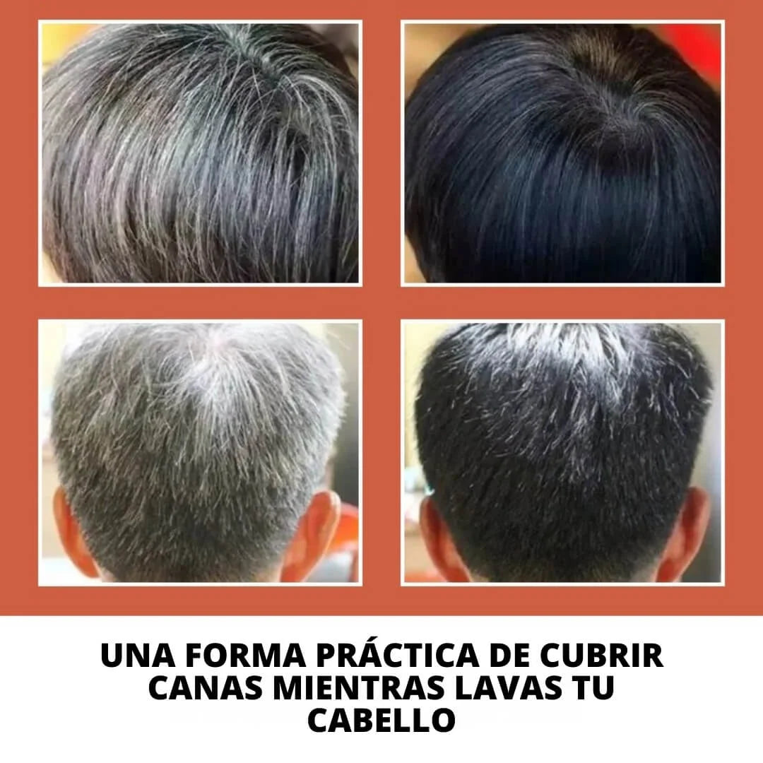 Shampoo Pinta Canas - Cubre canas fácilmente mientras lavas tu cabello