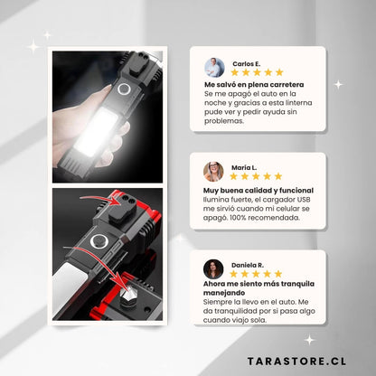 Linterna LED Táctica 4 en 1 Emergencias OFERTA 2x1