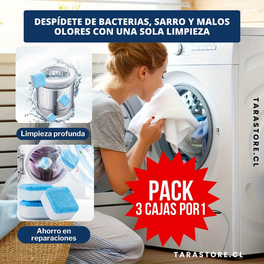 Pastillas Lavadora Limpieza Profunda Súper Promo 3 cajas x 1