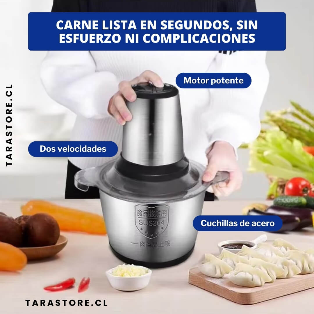 Picadora de Carne Pro Food - Tritura Procesa Todo Tipo de Carnes en Segundos