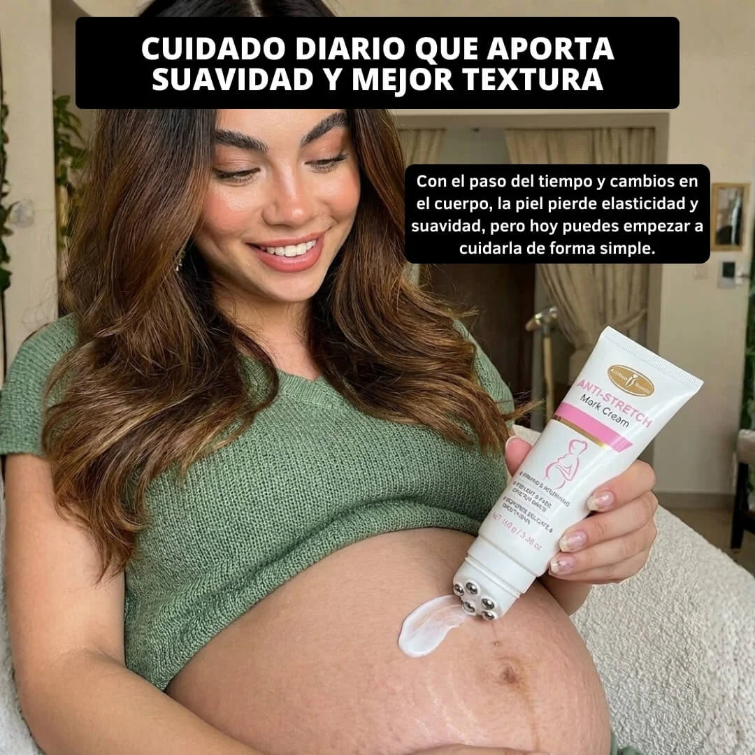 Crema Reduce Estrías Con Masajeador Roller